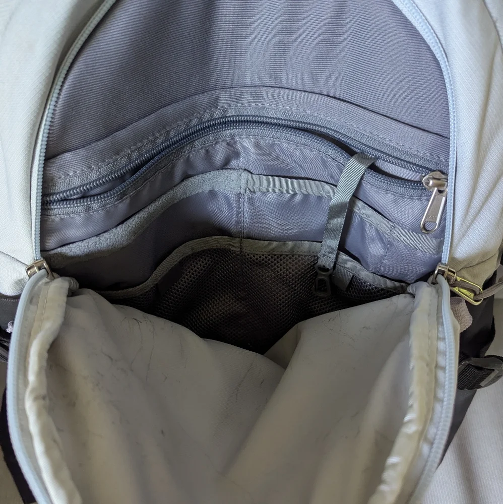 The North Face TNF Recon Black and Light Grey/ Blue Backpack School College Fall - Picture 6 of 10